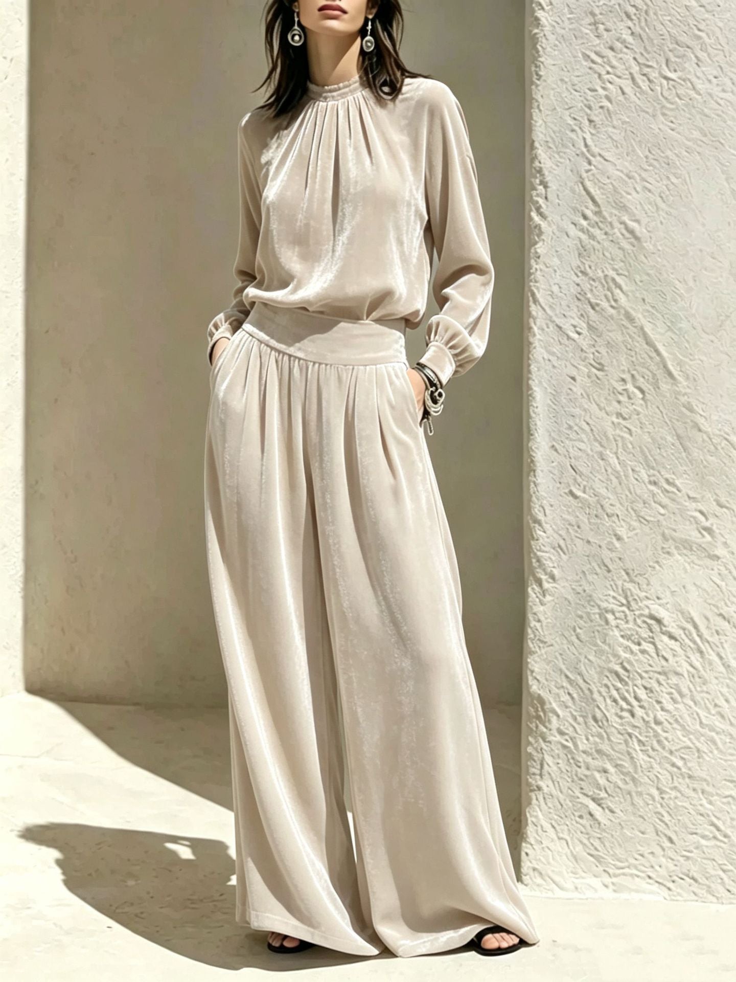 Odile | Gathered Neck Two-Piece Set