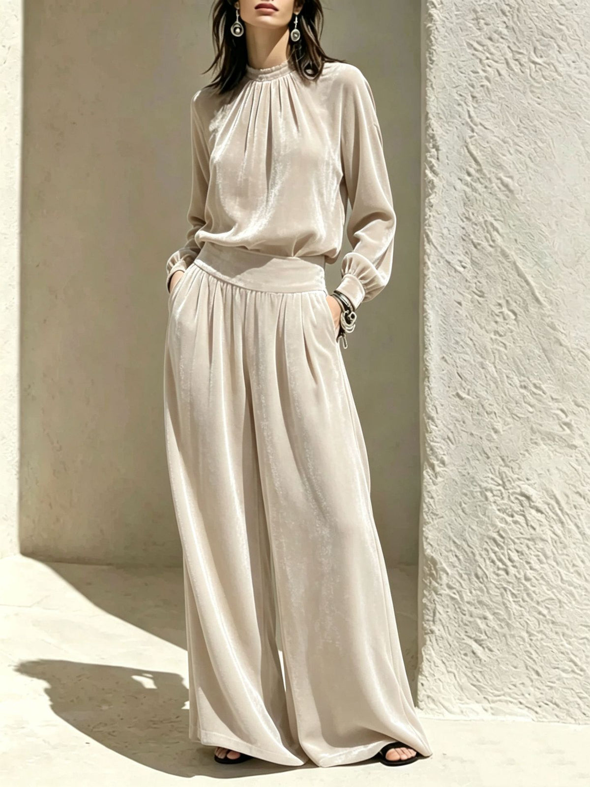 Odile | Gathered Neck Two-Piece Set