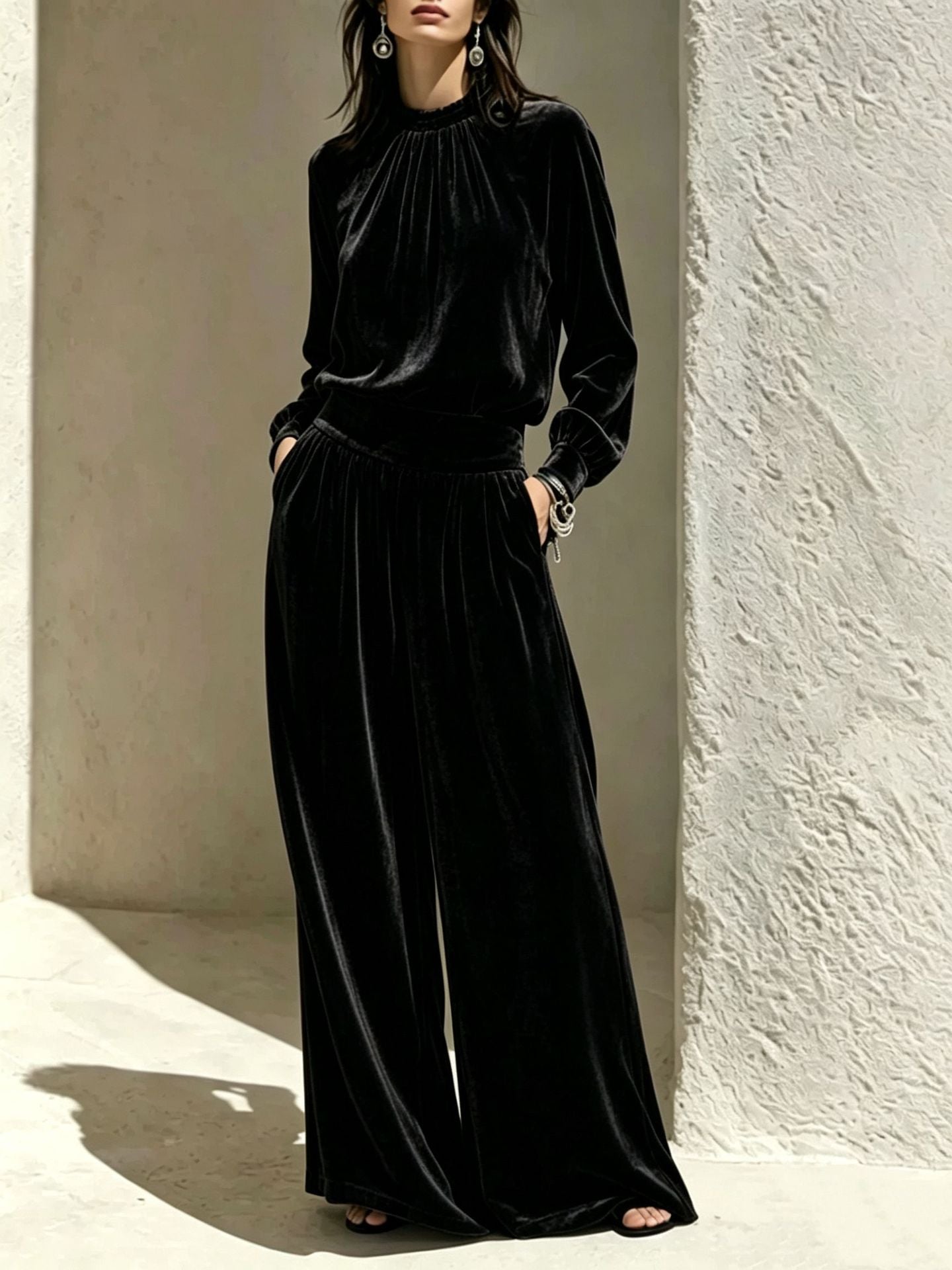 Odile | Gathered Neck Two-Piece Set