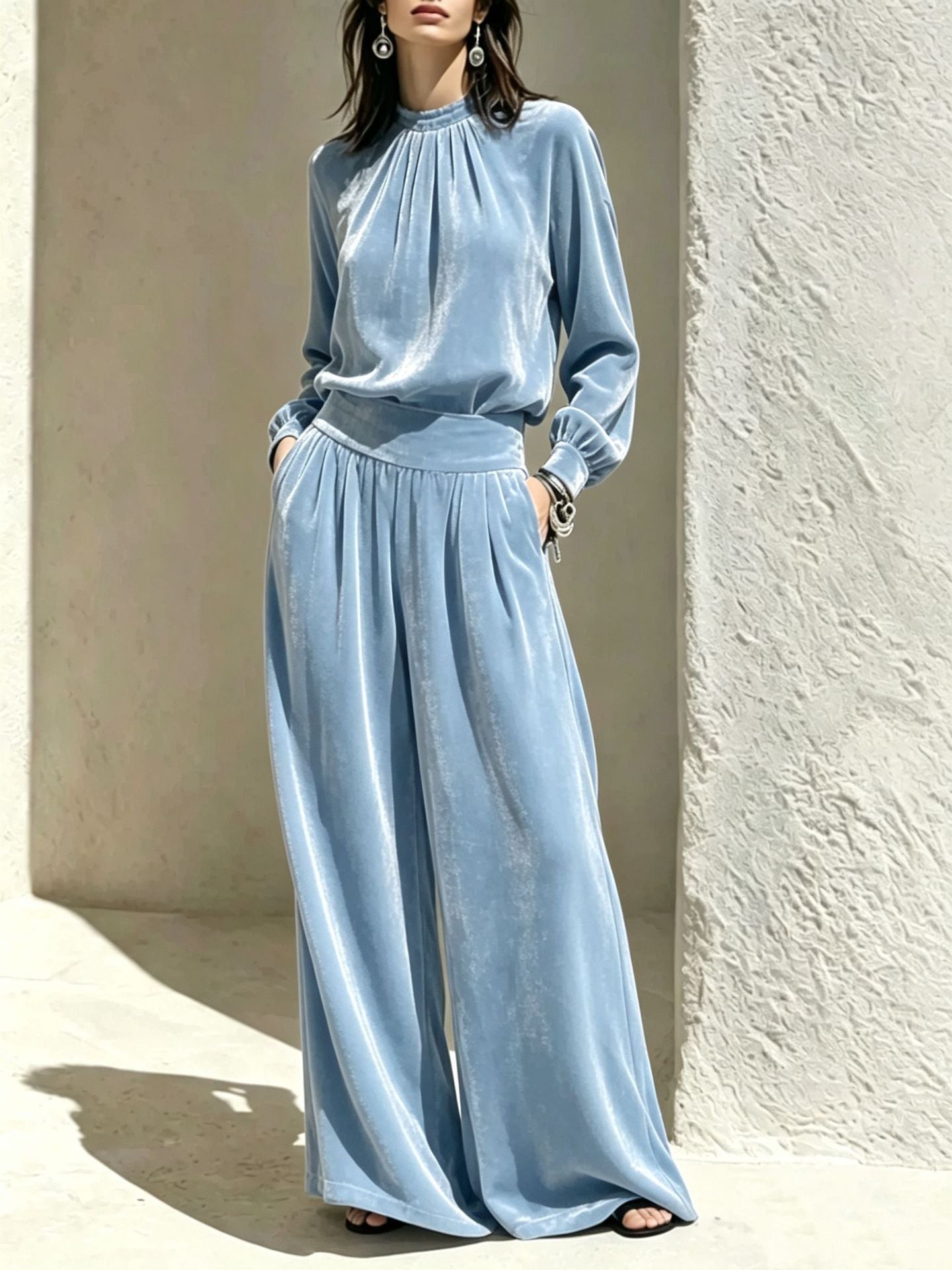 Odile | Gathered Neck Two-Piece Set