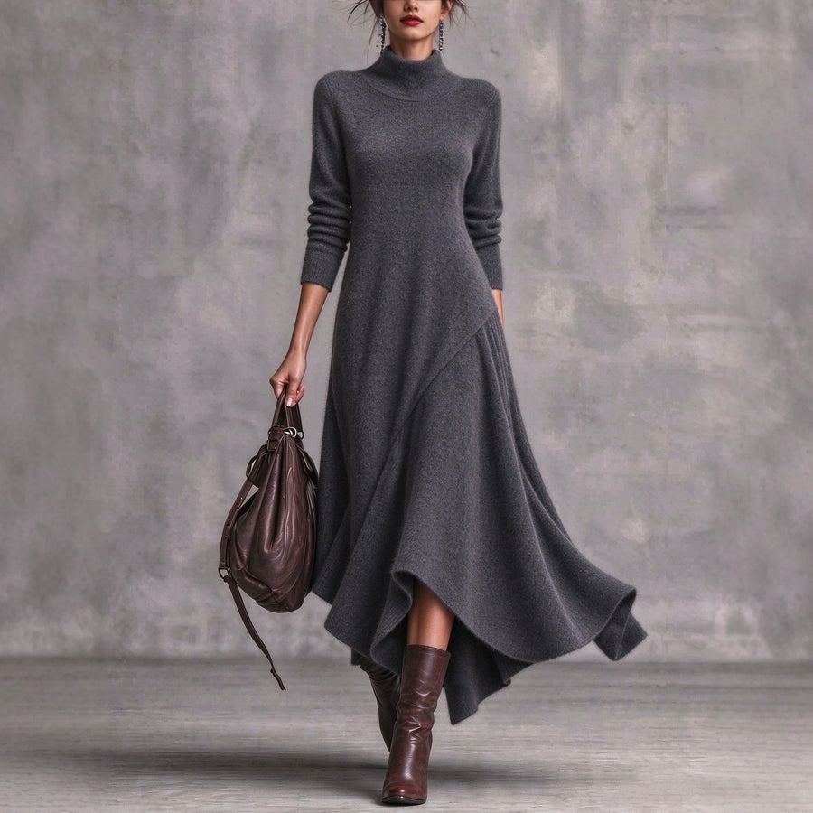 Francesca | Turtleneck Top & Asymmetric Skirt Set