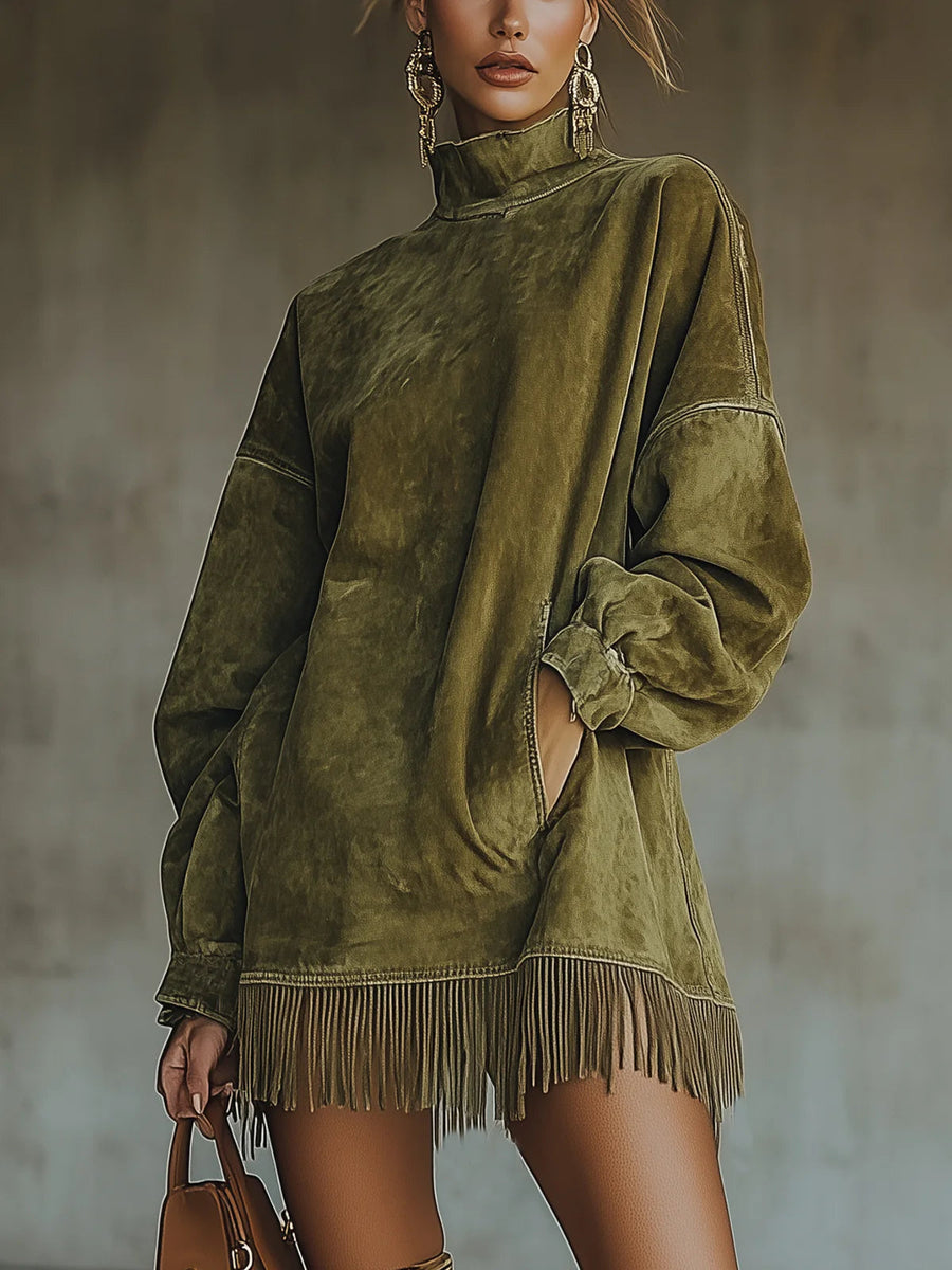 Daphne | High Neck Fringe Dress