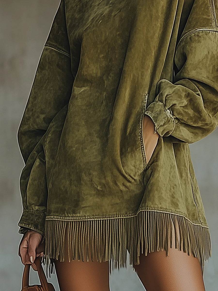 Daphne | High Neck Fringe Dress