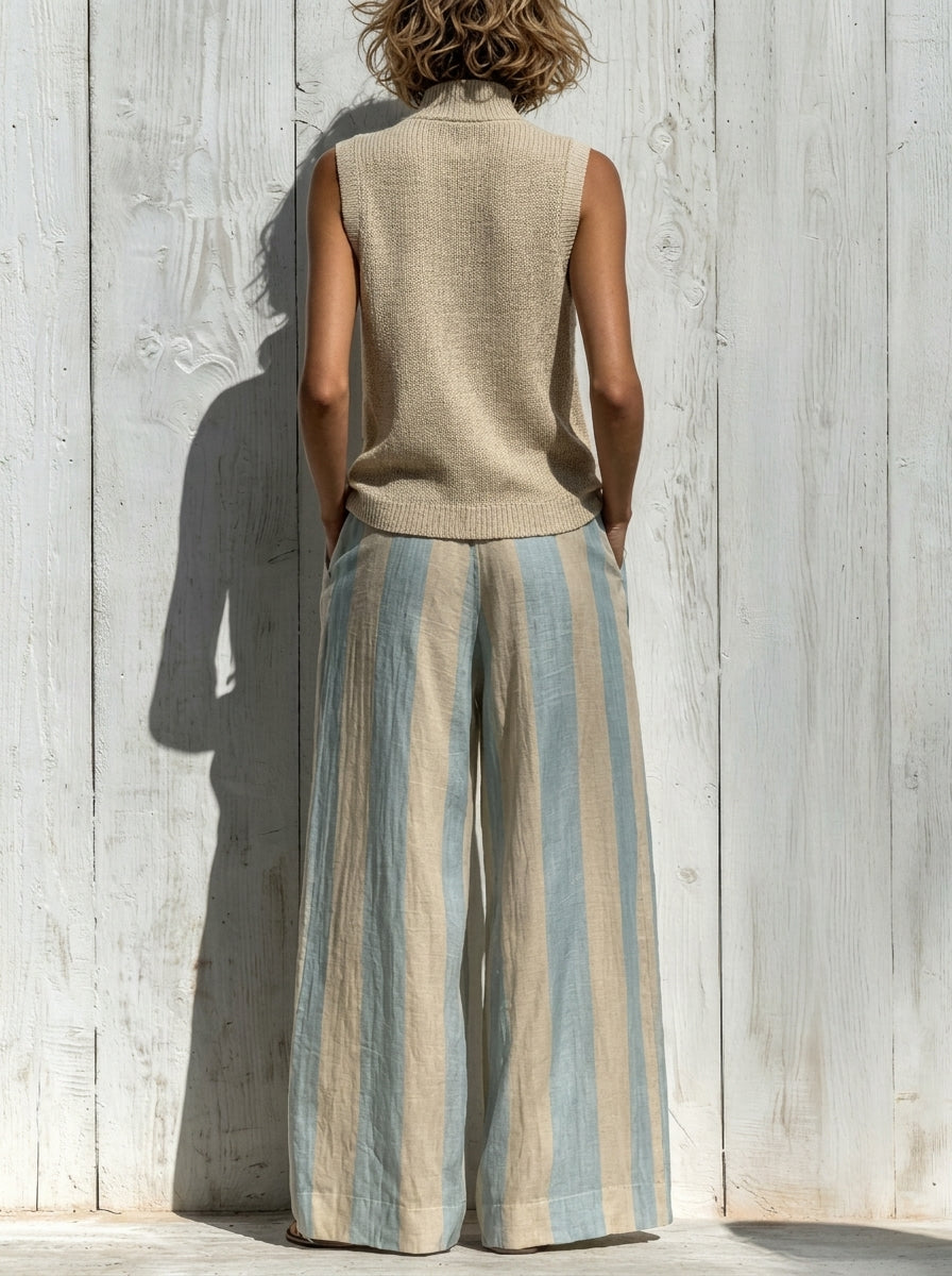 Estelle | Striped Wide-Leg Set