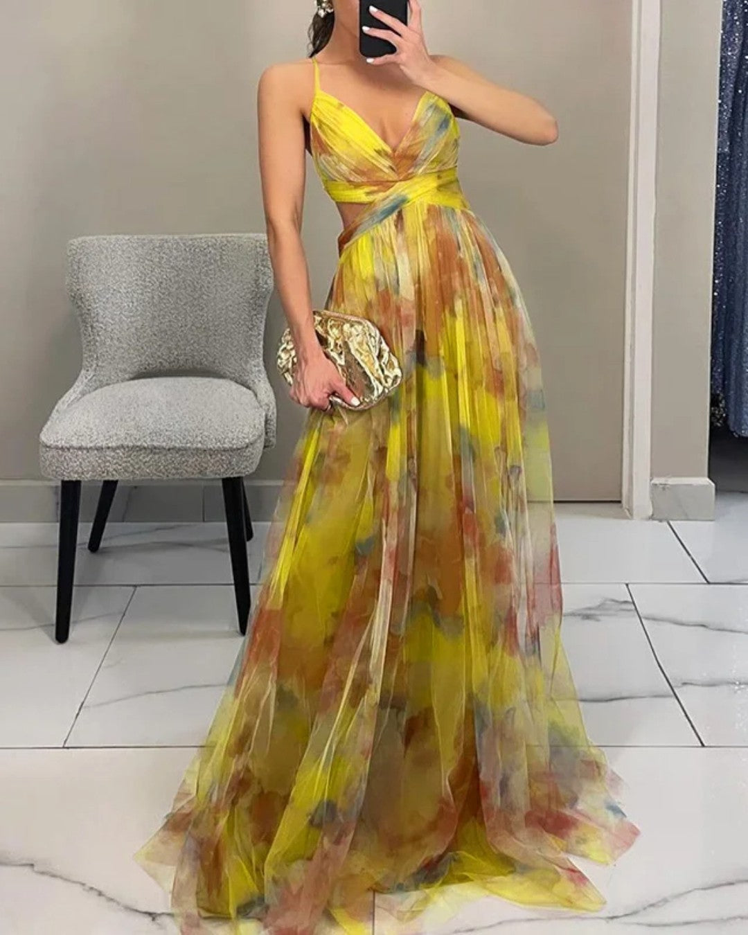 La Fiora™ | Floral Elegance Maxi Dress