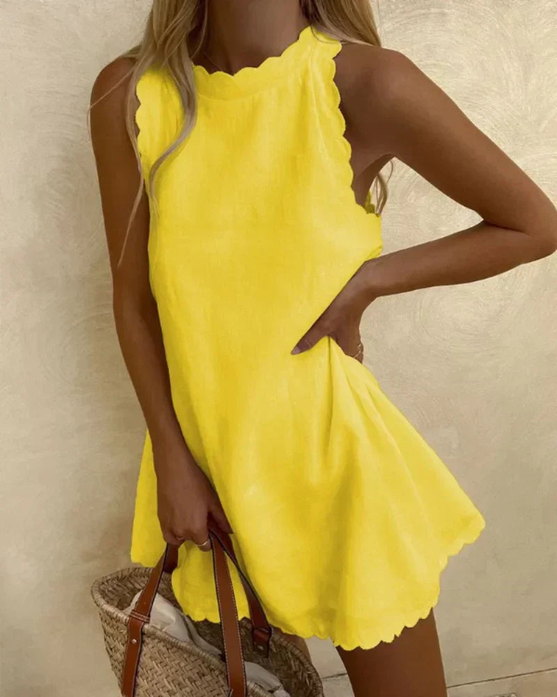 Mia™ | Scalloped Summer Mini Dress