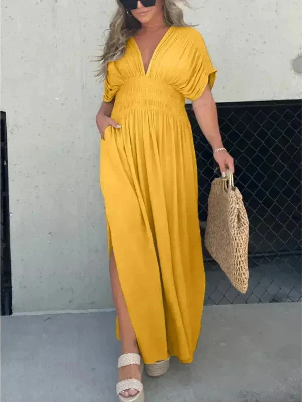 Aifah | Maxi Dress with Flowy Sleeves
