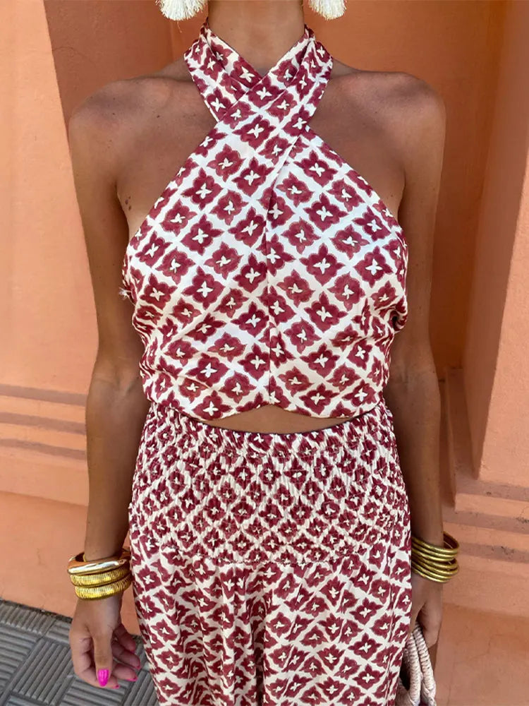 Chiara | Off-Shoulder Ruffle Skirt Set