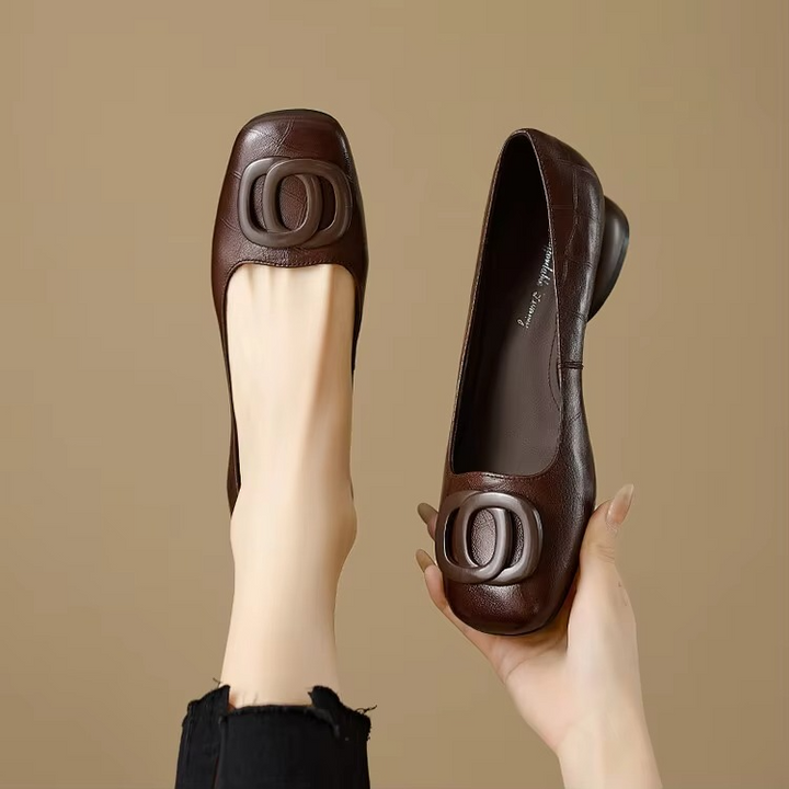 Ophelia™ | Leather Comfort Flats