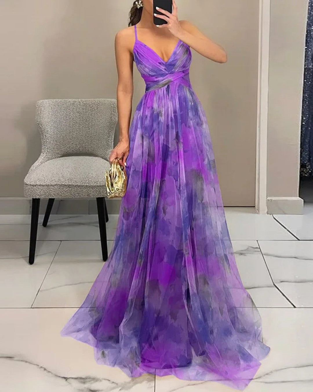 La Fiora™ | Floral Elegance Maxi Dress