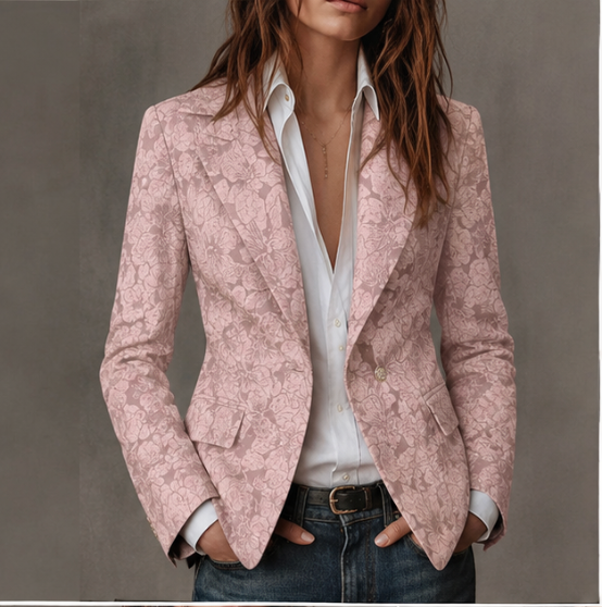 Rosamund | Fitted Jacquard Blazer
