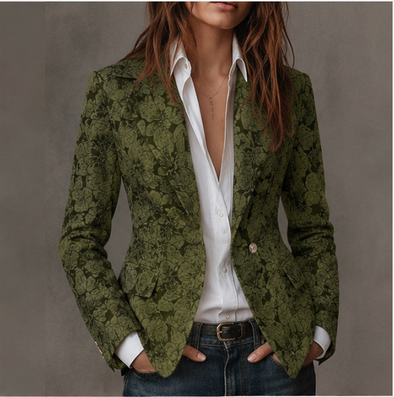 Rosamund | Fitted Jacquard Blazer