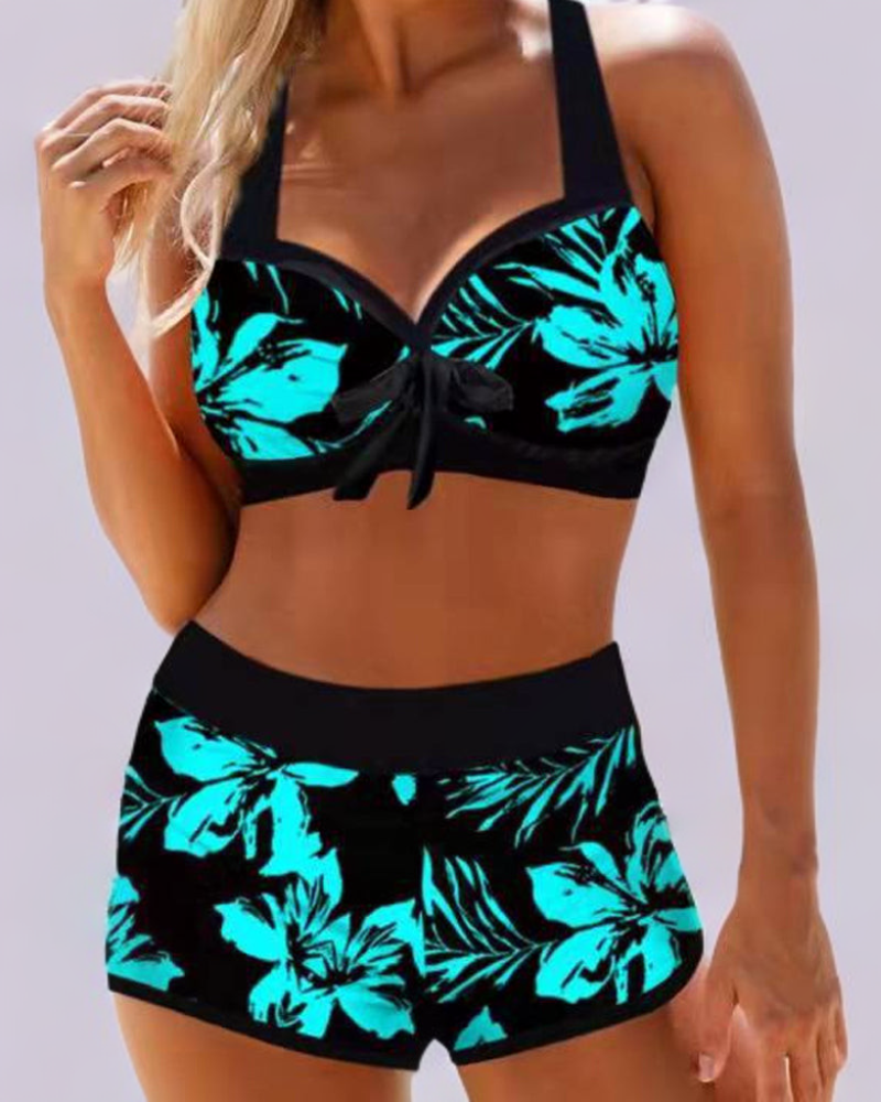 CLODAGH | HIGH-WAISTED FLORAL SWIMSUIT