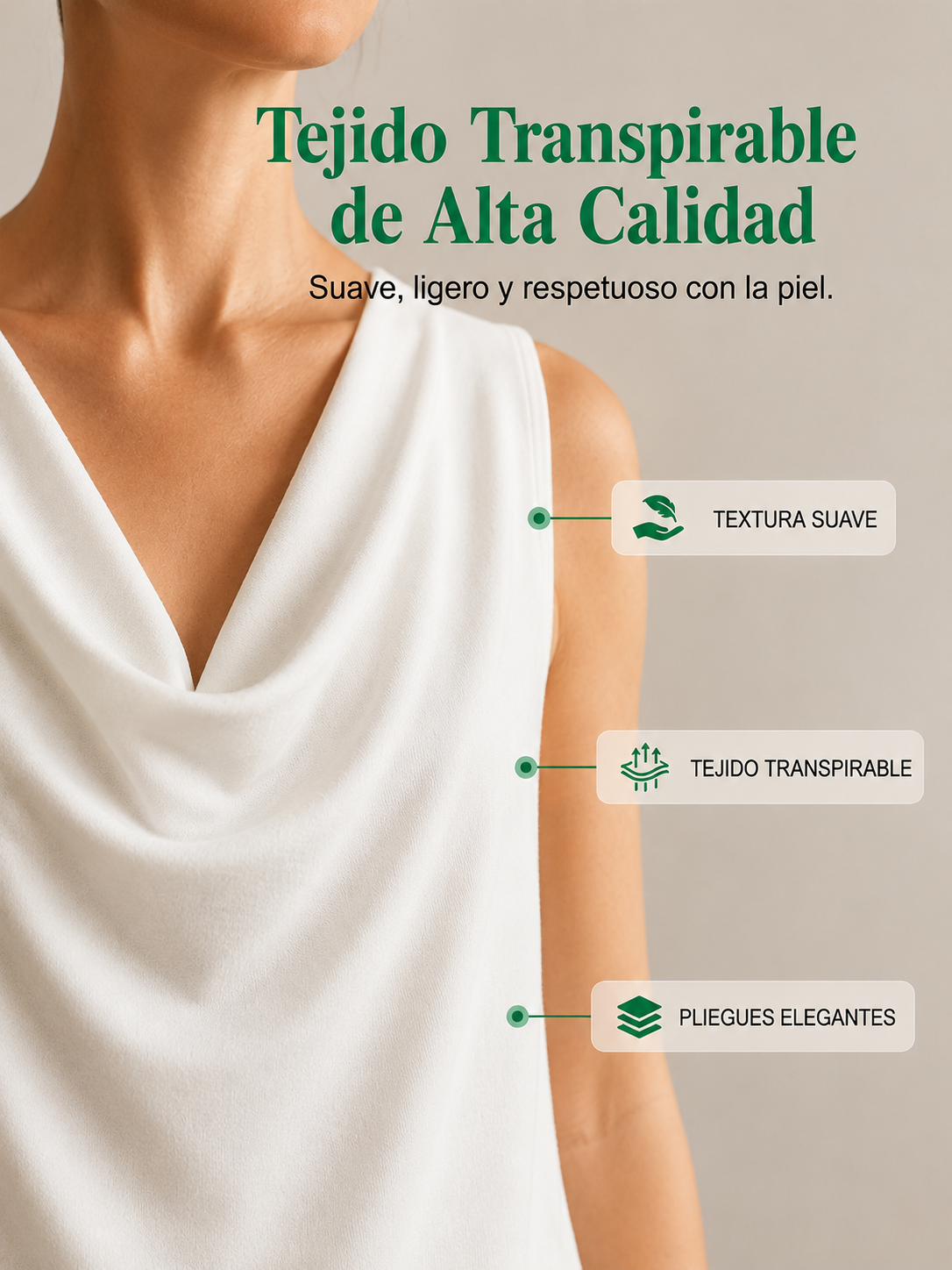 Valeria | Slim Cowl Neck Dress with Pockets