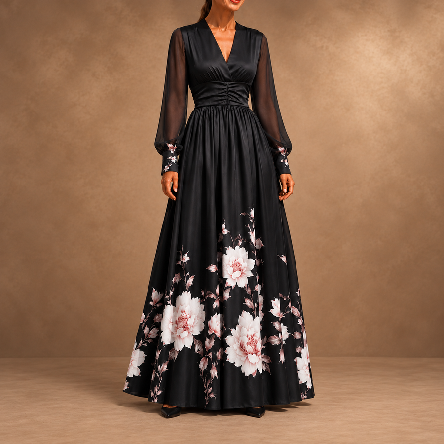 Lucinda | Floral Dress with Defined Waist
