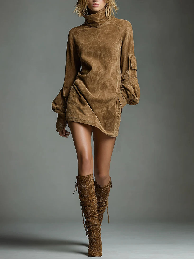 Bibiane | High Neck Oversized Mini Dress