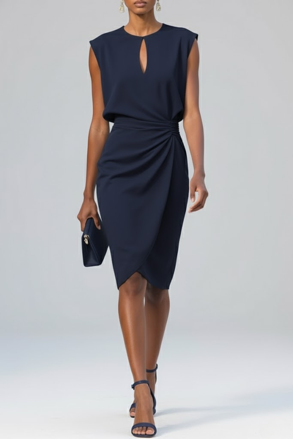 Elowen™ | Elegant Ruched Midi Dress