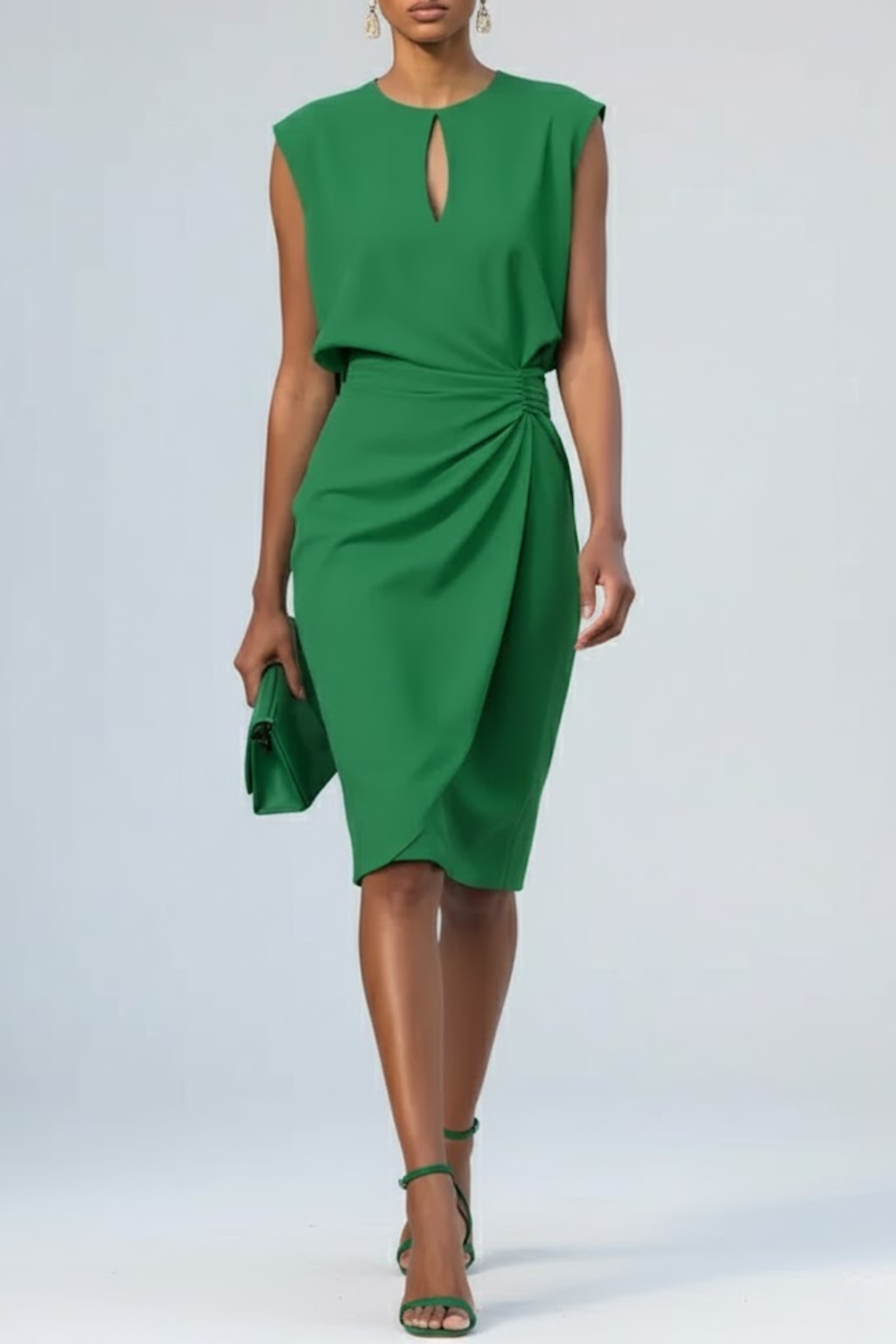 Elowen™ | Elegant Ruched Midi Dress