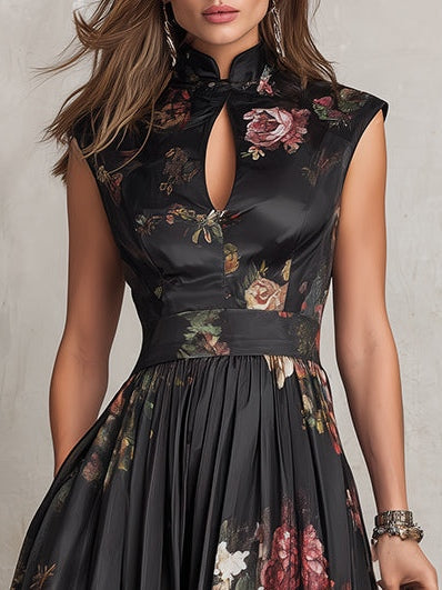 Rosamonde™ | Satin Floral Occasion Dress