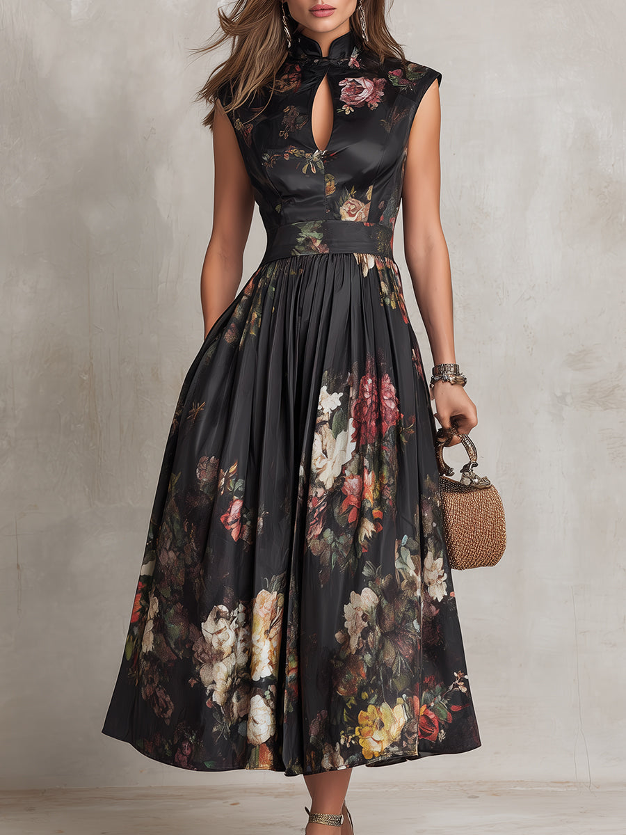 Rosamonde™ | Satin Floral Occasion Dress