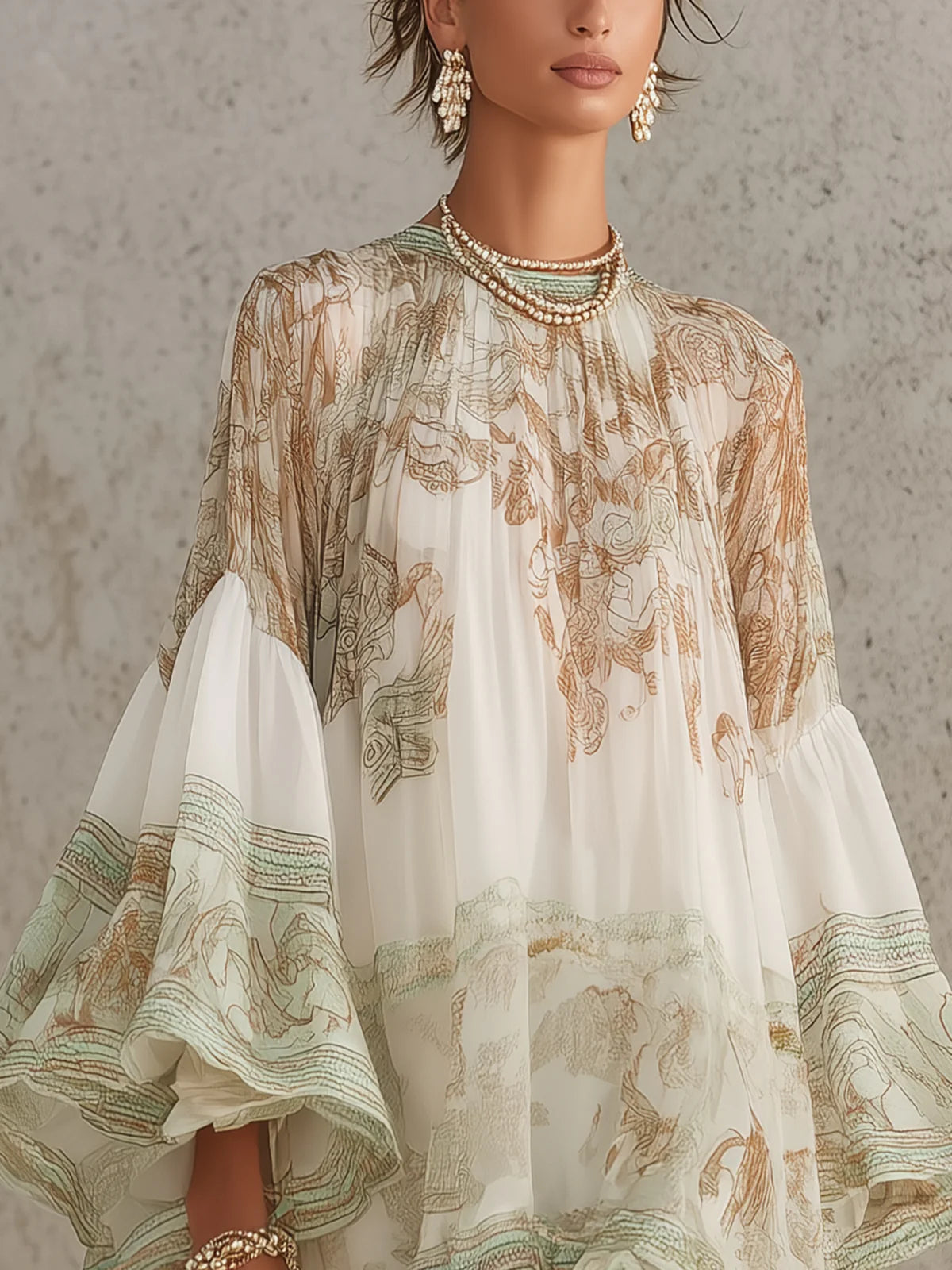 Isa | Ruffle Chiffon Mini Dress