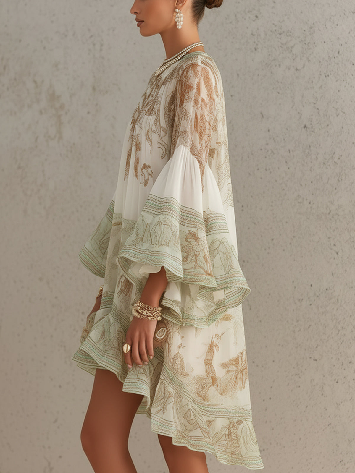 Isa | Ruffle Chiffon Mini Dress