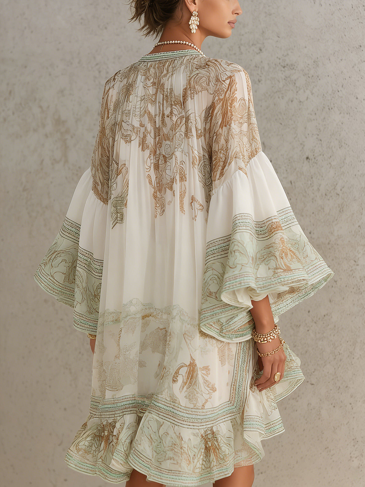 Isa | Ruffle Chiffon Mini Dress