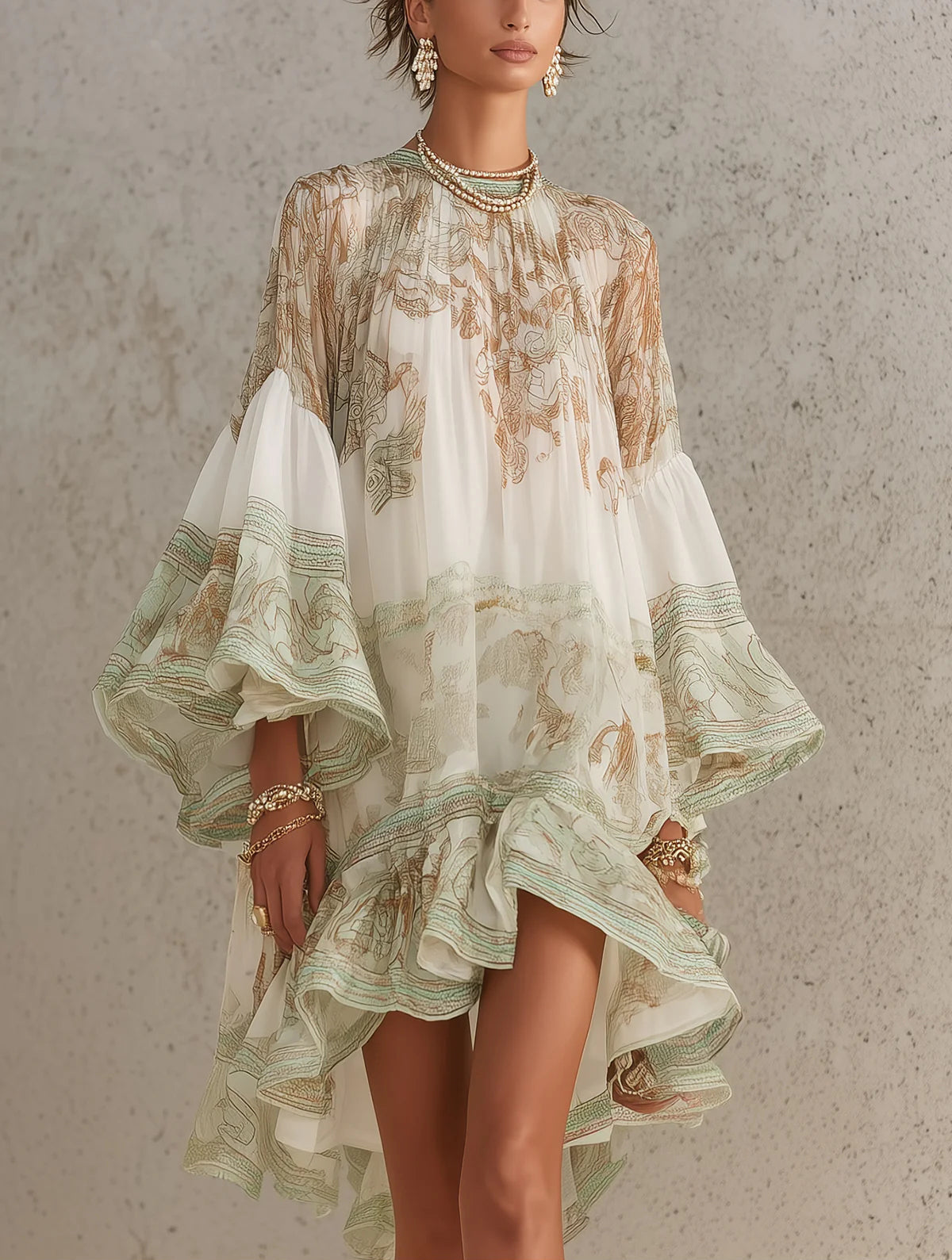 Isa | Ruffle Chiffon Mini Dress