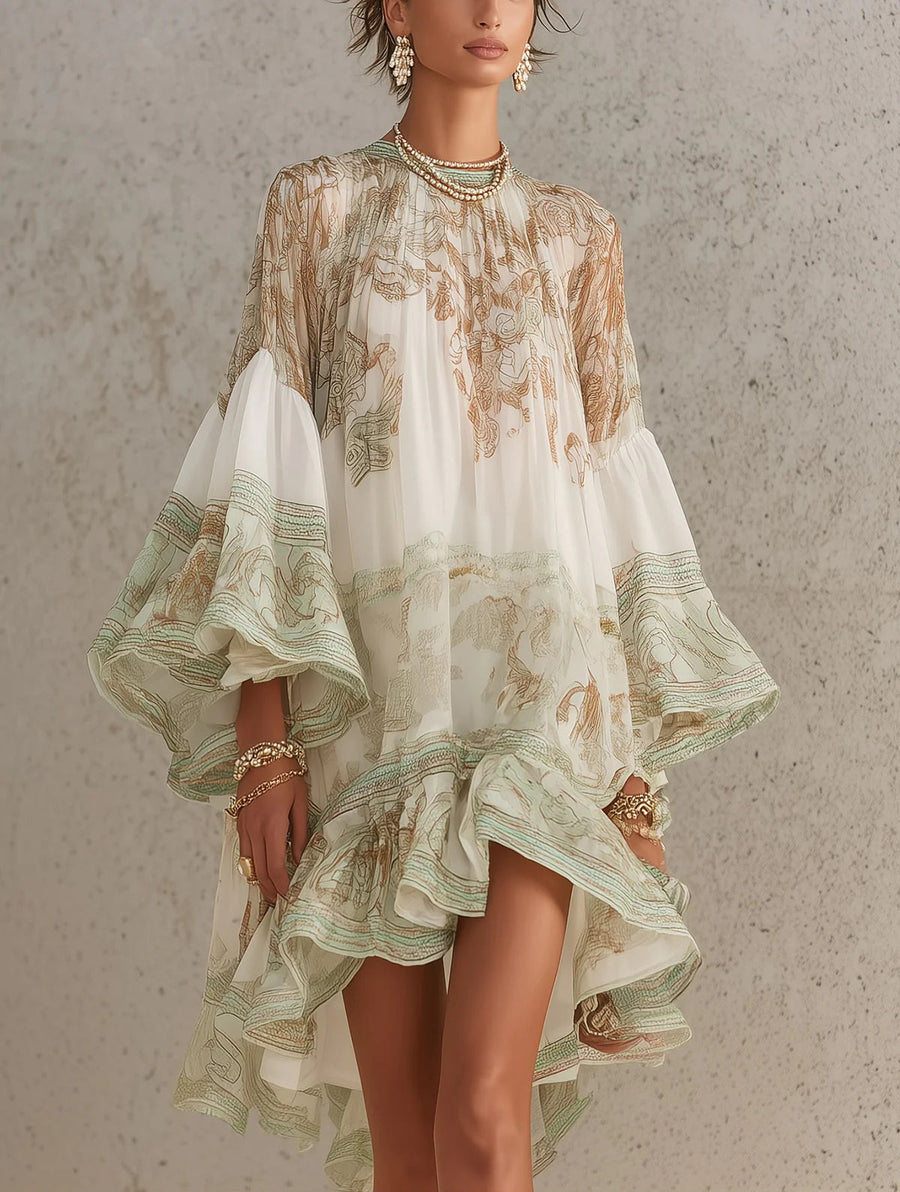 Isa | Ruffle Chiffon Mini Dress