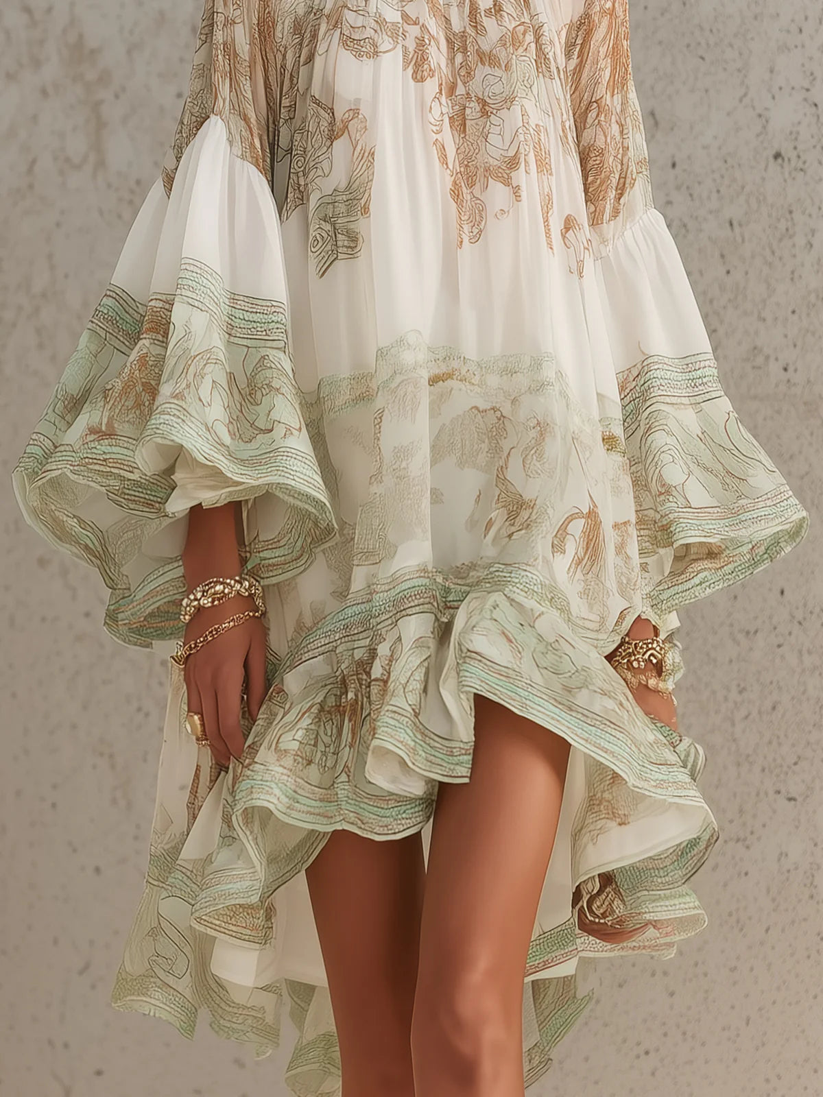 Isa | Ruffle Chiffon Mini Dress