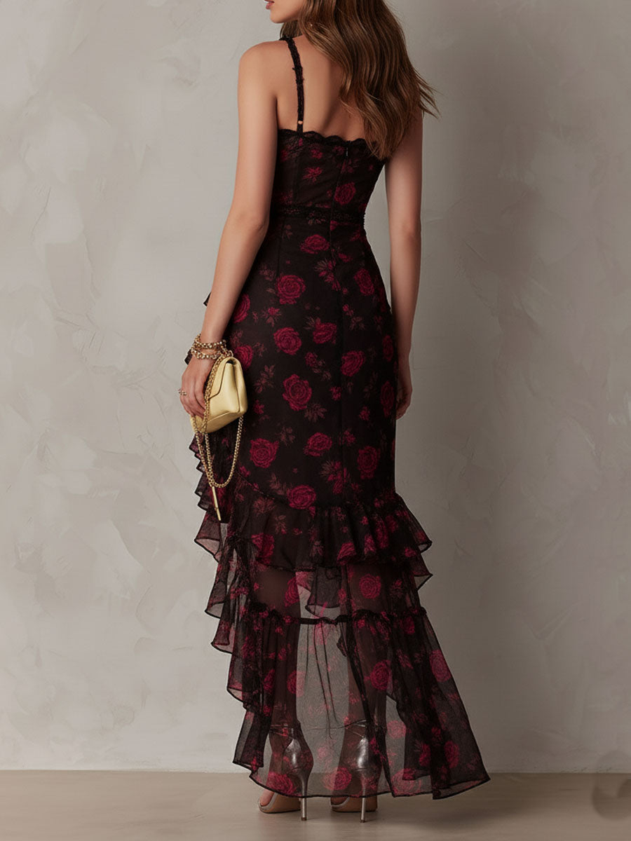 Wiola | Ruffled Floral Boho Dress