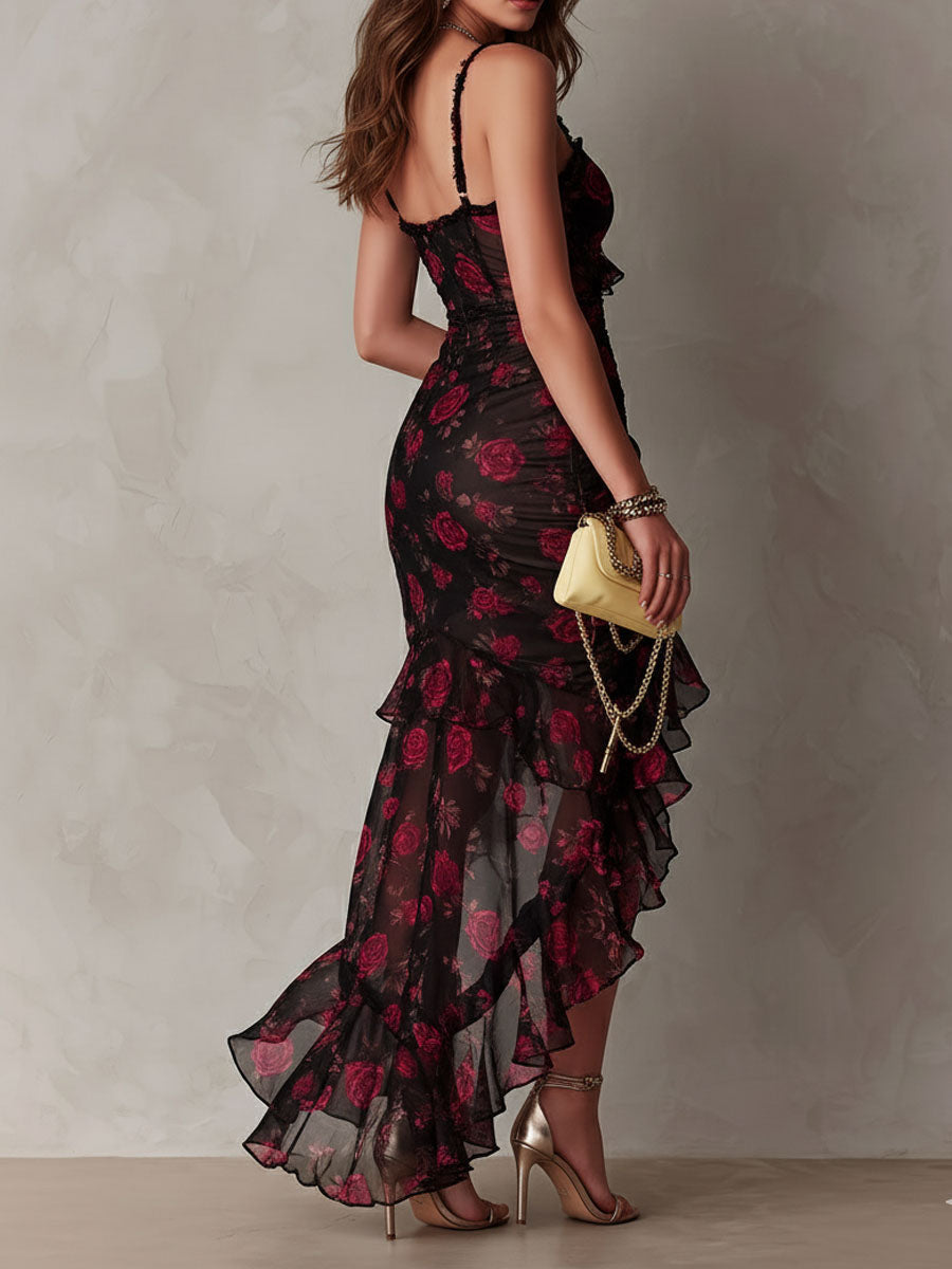 Wiola | Ruffled Floral Boho Dress