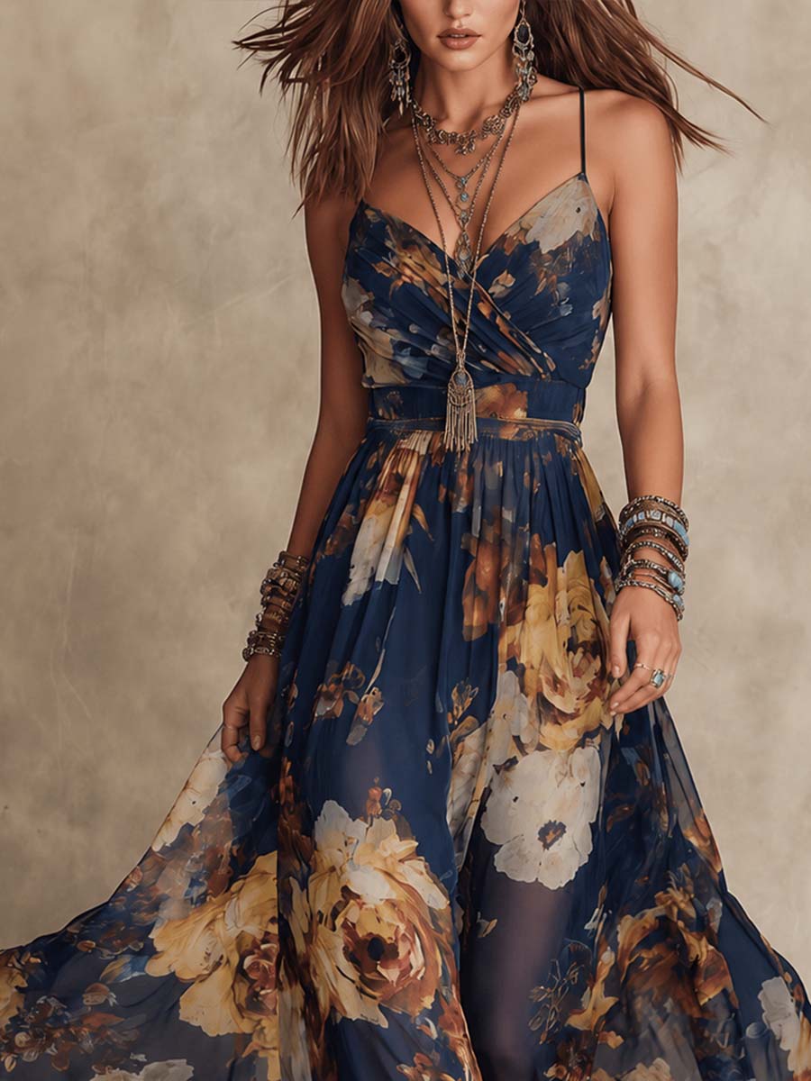 Dulce™ | Vintage Floral Maxi Dress