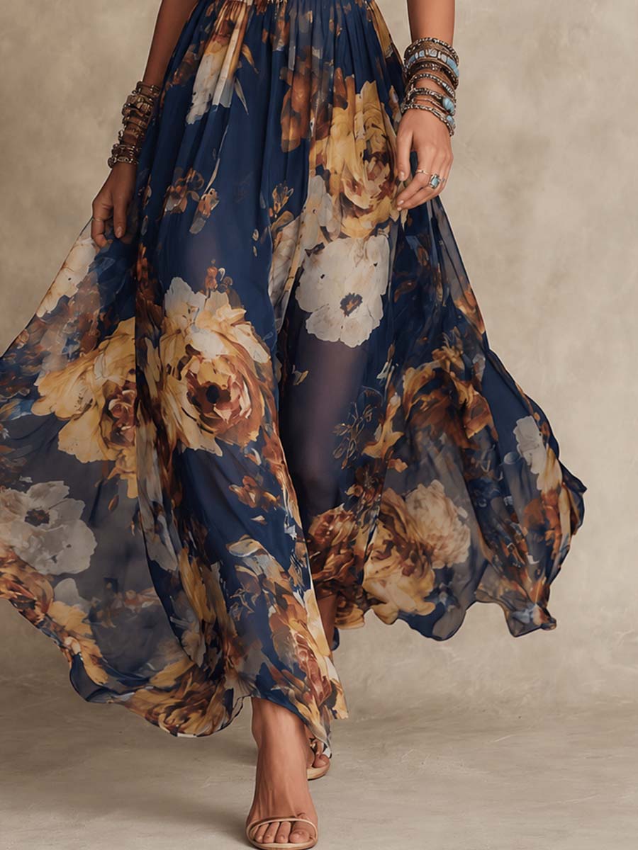 Dulce™ | Vintage Floral Maxi Dress