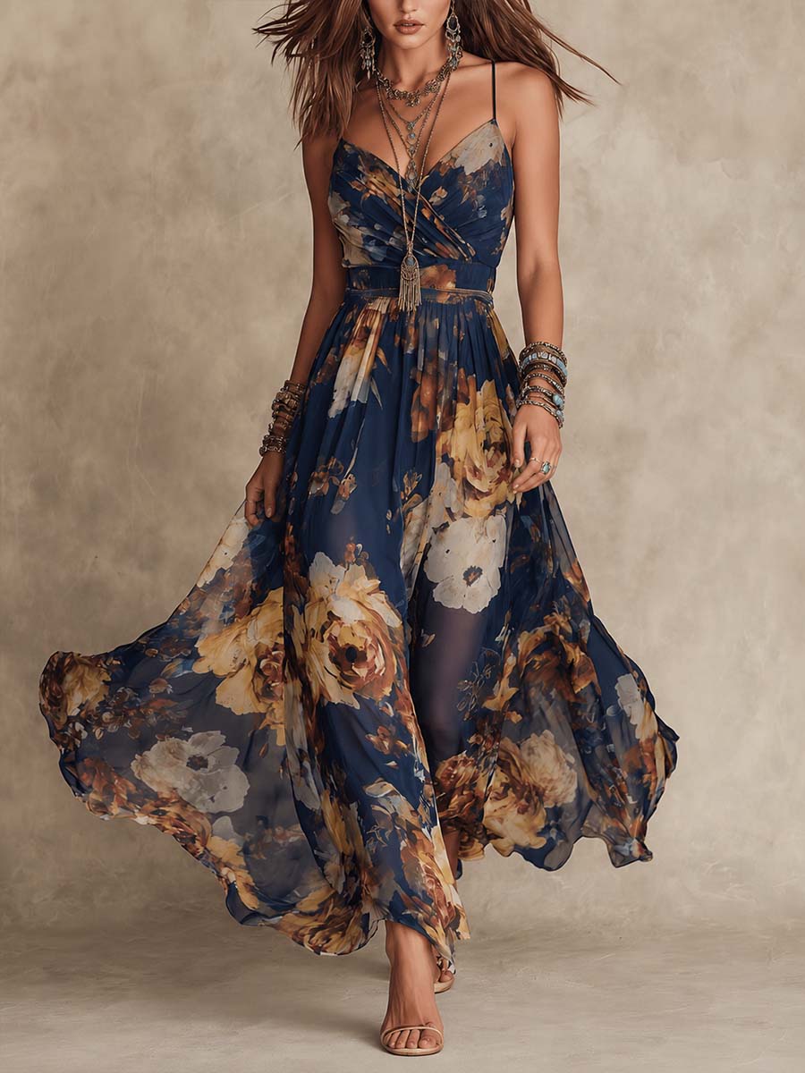 Dulce™ | Vintage Floral Maxi Dress