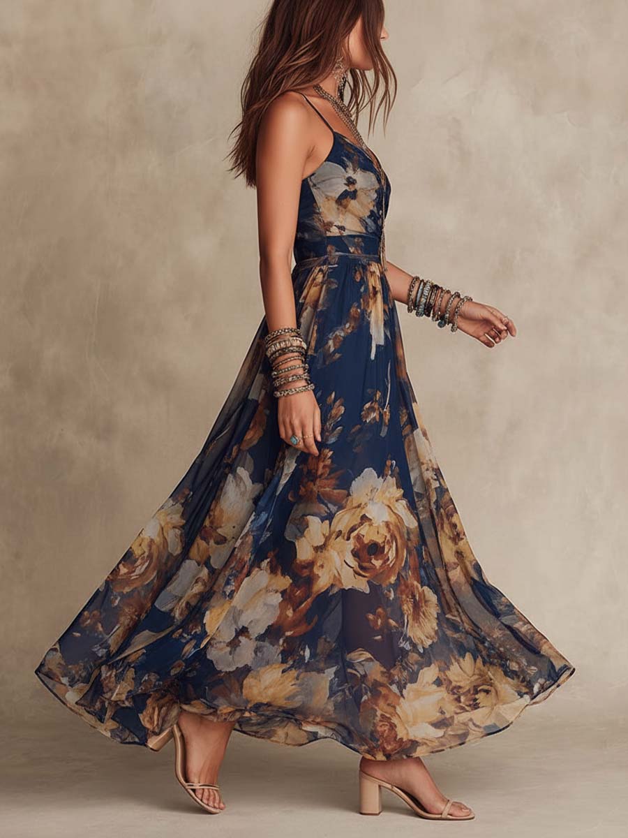Dulce™ | Vintage Floral Maxi Dress