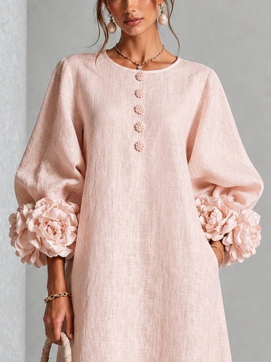 Delphine | Floral Button Midi Dress
