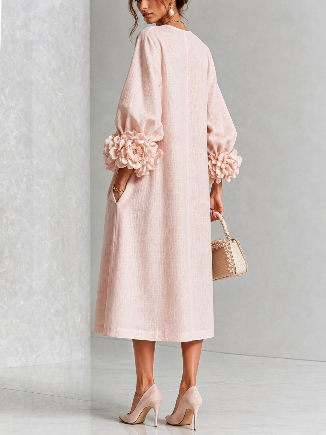 Delphine | Floral Button Midi Dress