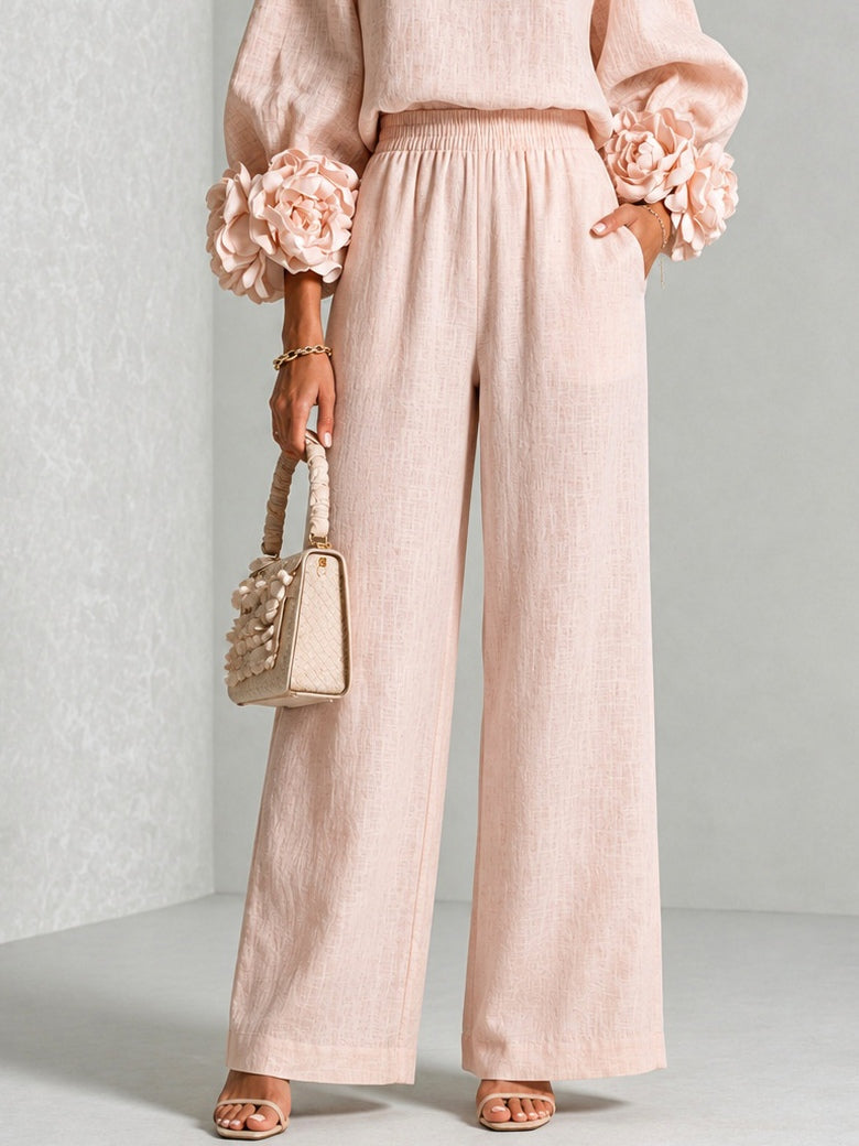 Adalyn | Two-Piece Set with Floral Cuffs