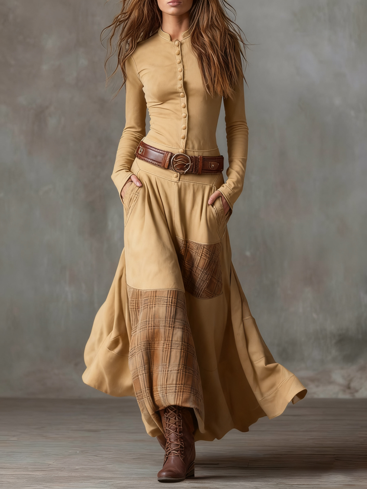 Helena Ivy | Suede Maxi Dress