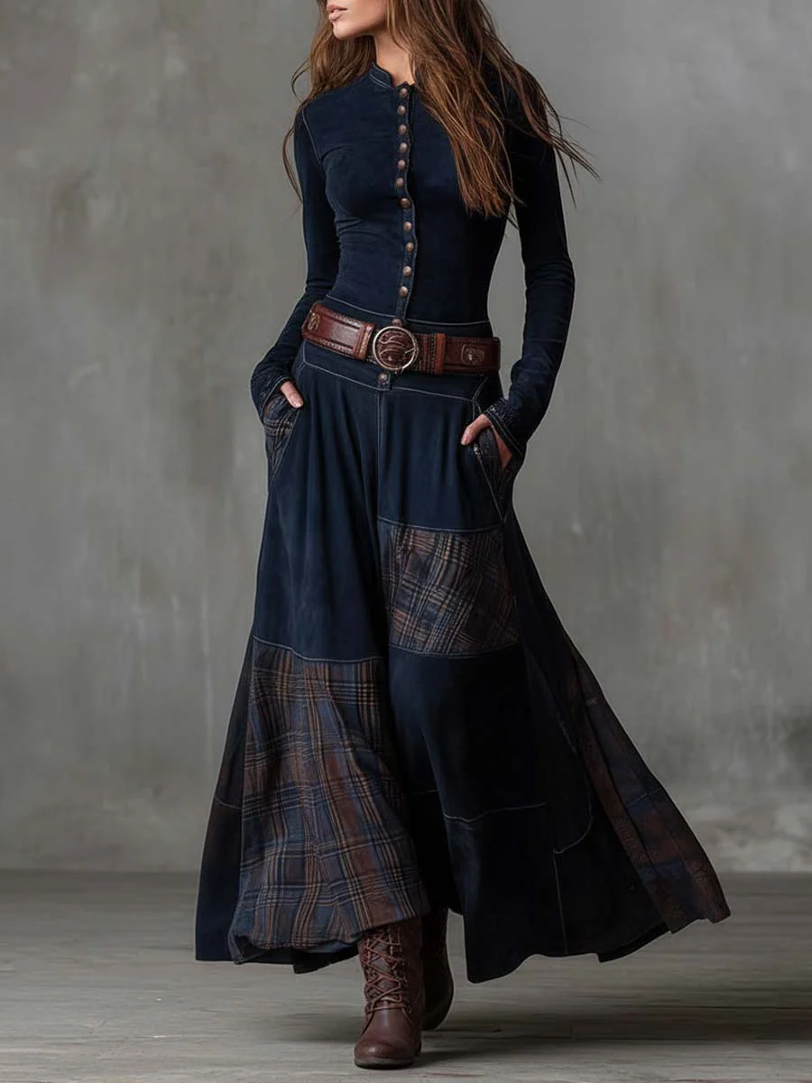 Helena Ivy | Suede Maxi Dress