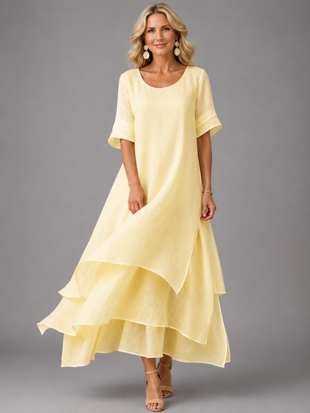 Liora | Ruffled Flowing Maxi Dress