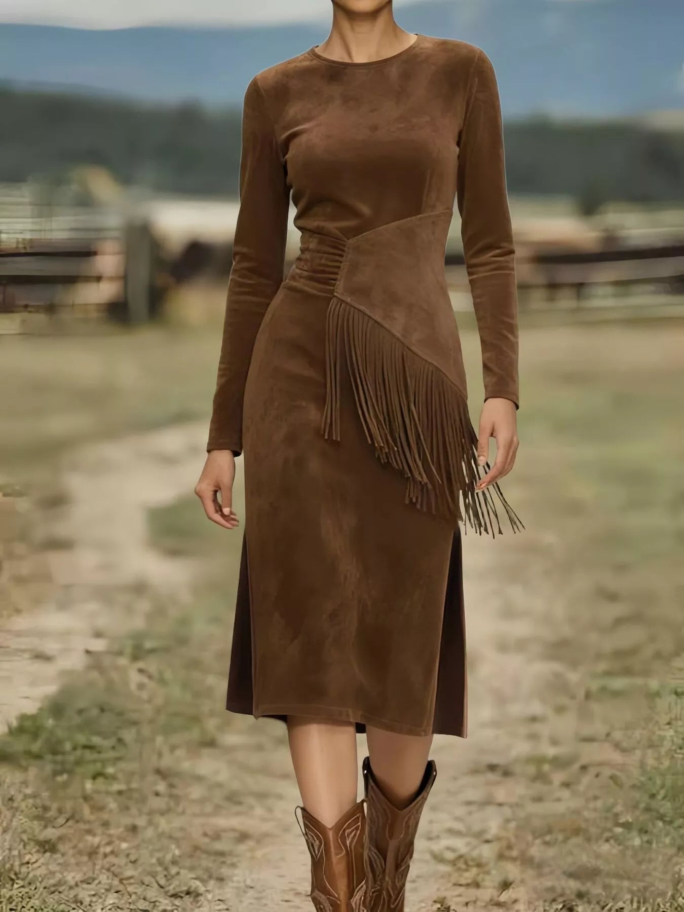 Wren | Fringe Statement Midi Dress