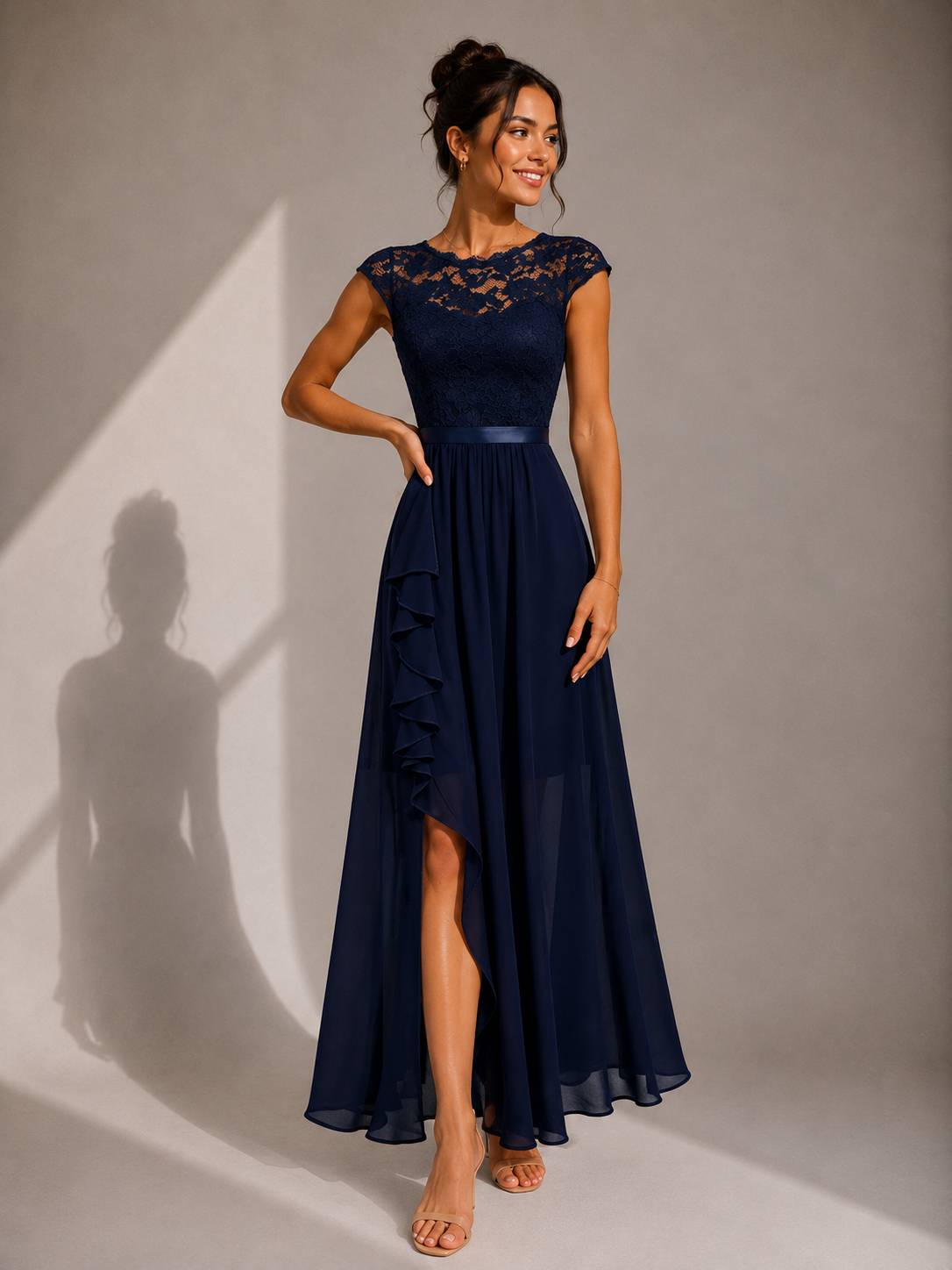 Halina | Evening Chiffon A-Line Dress