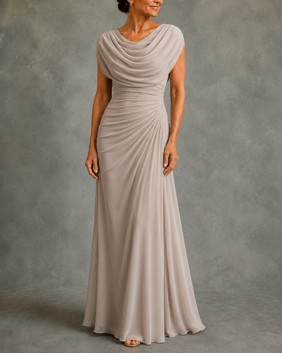 Celestine™ | Elegant Draped Maxi Dress