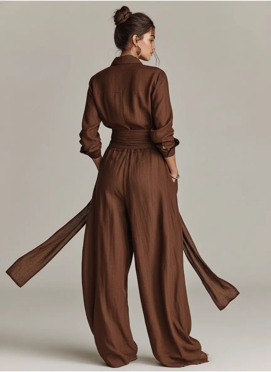 Margaux | Linen Shirt Jumpsuit