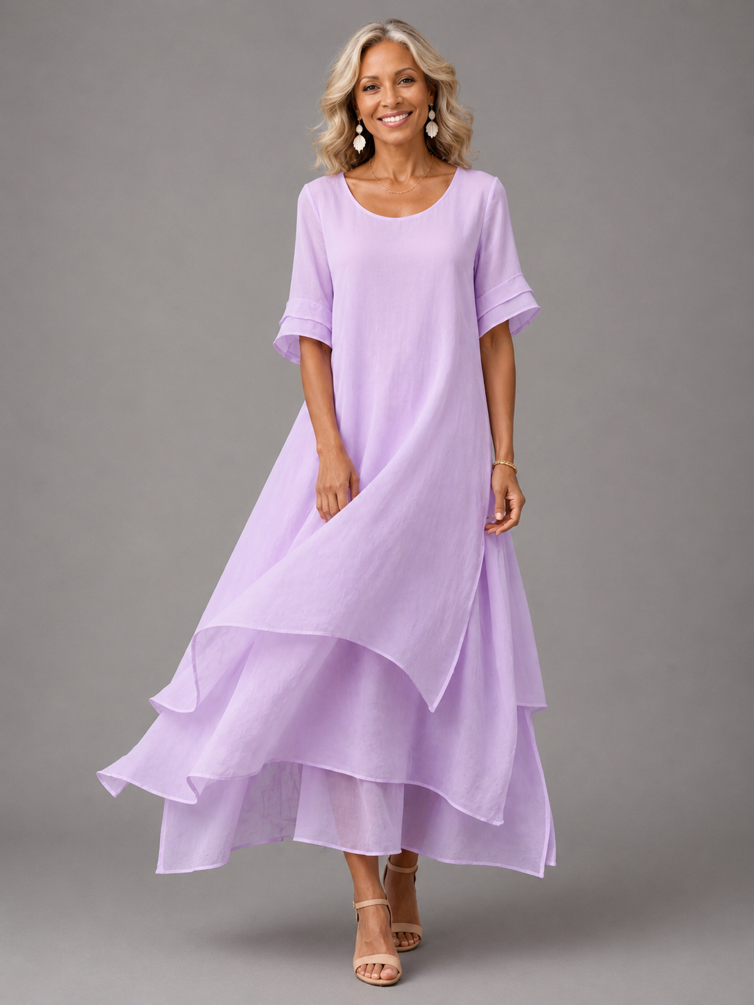 Liora | Ruffled Flowing Maxi Dress