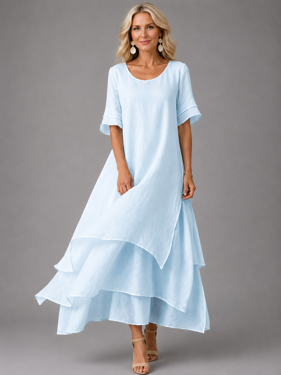 Liora | Ruffled Flowing Maxi Dress