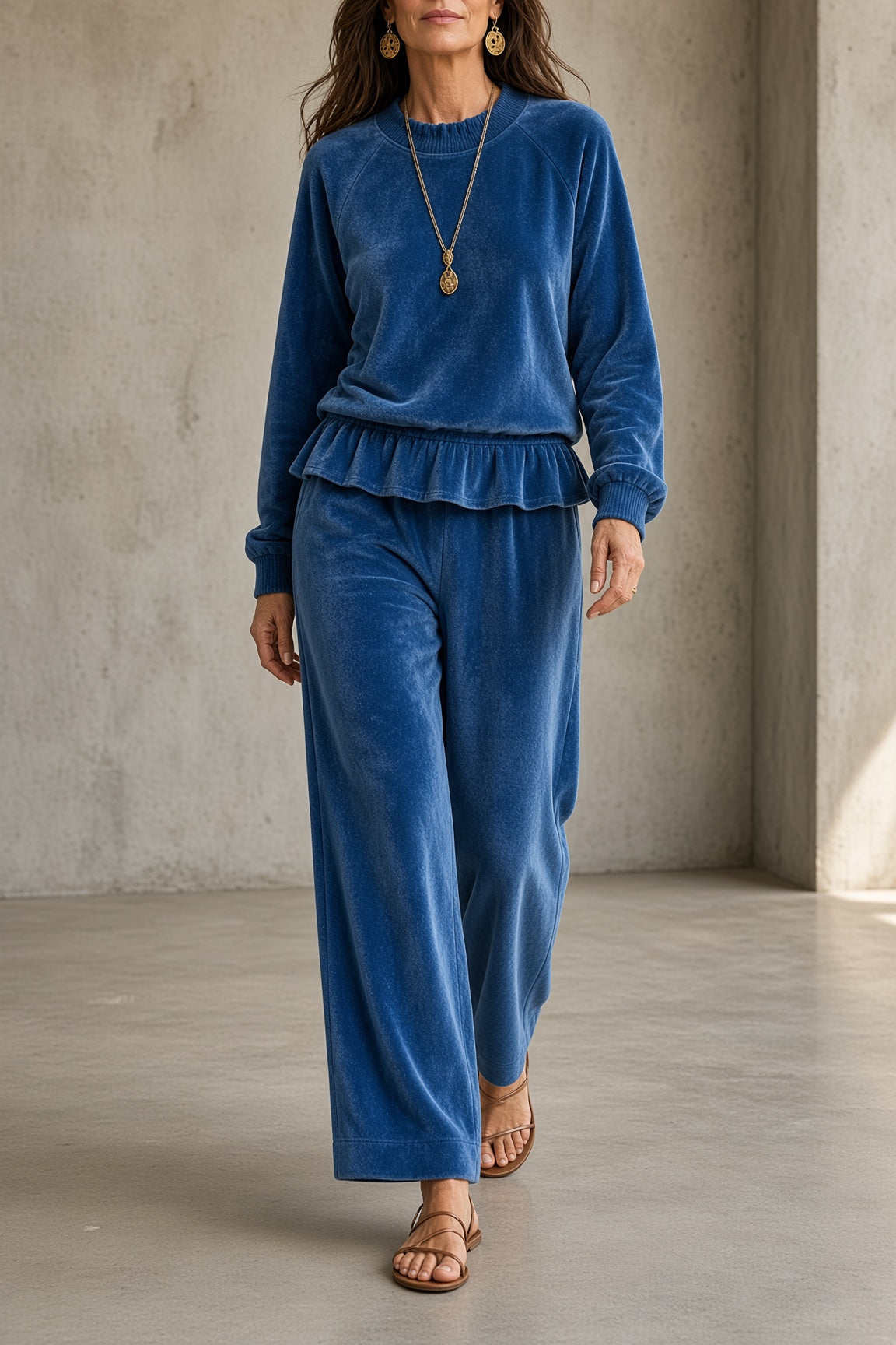 Verity | Ruffle-Trim Two-Piece Set