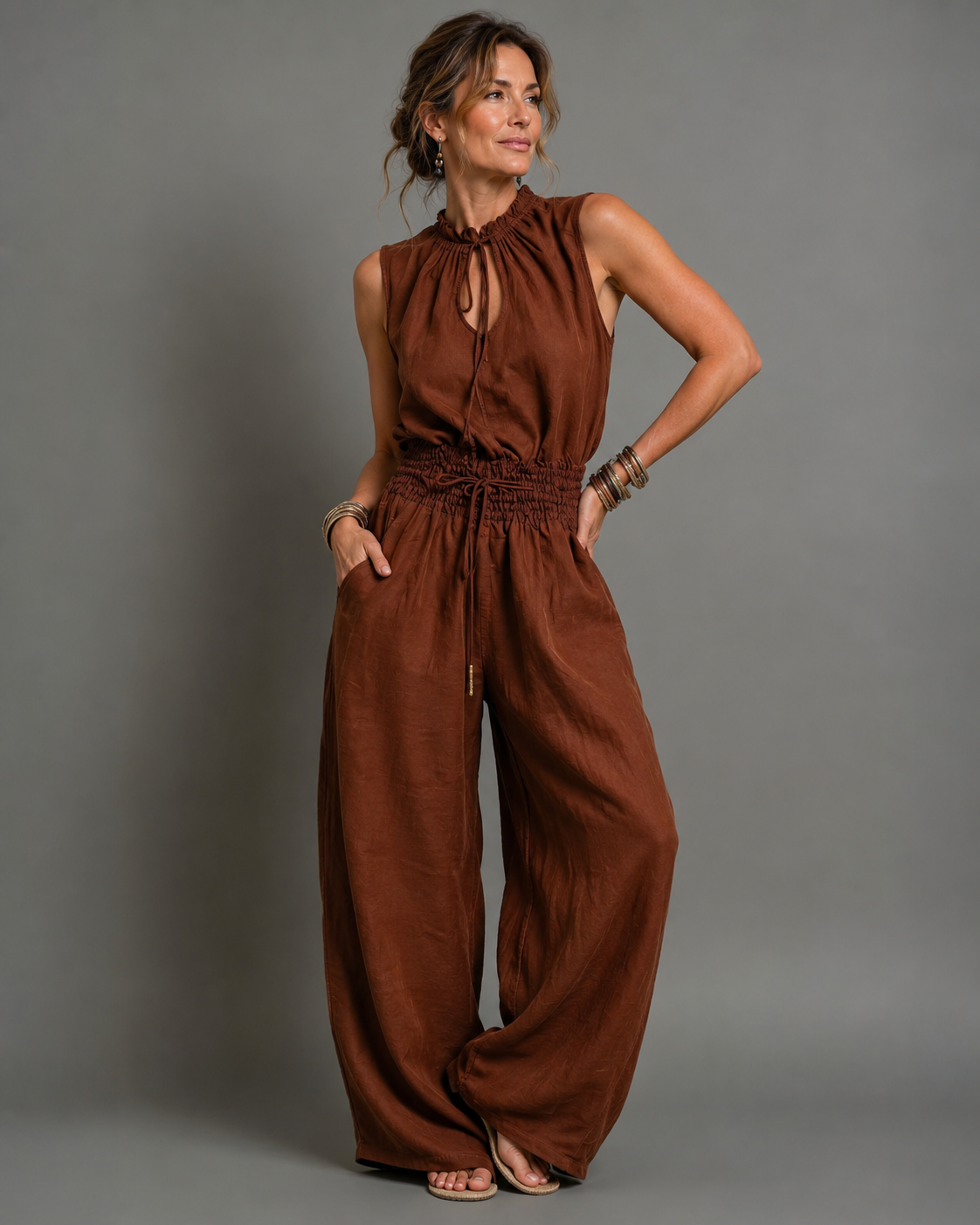 Jette™ | Sleeveless Wide-Leg Jumpsuit